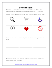 Symbolism Worksheets