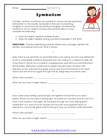 Symbolism Worksheets