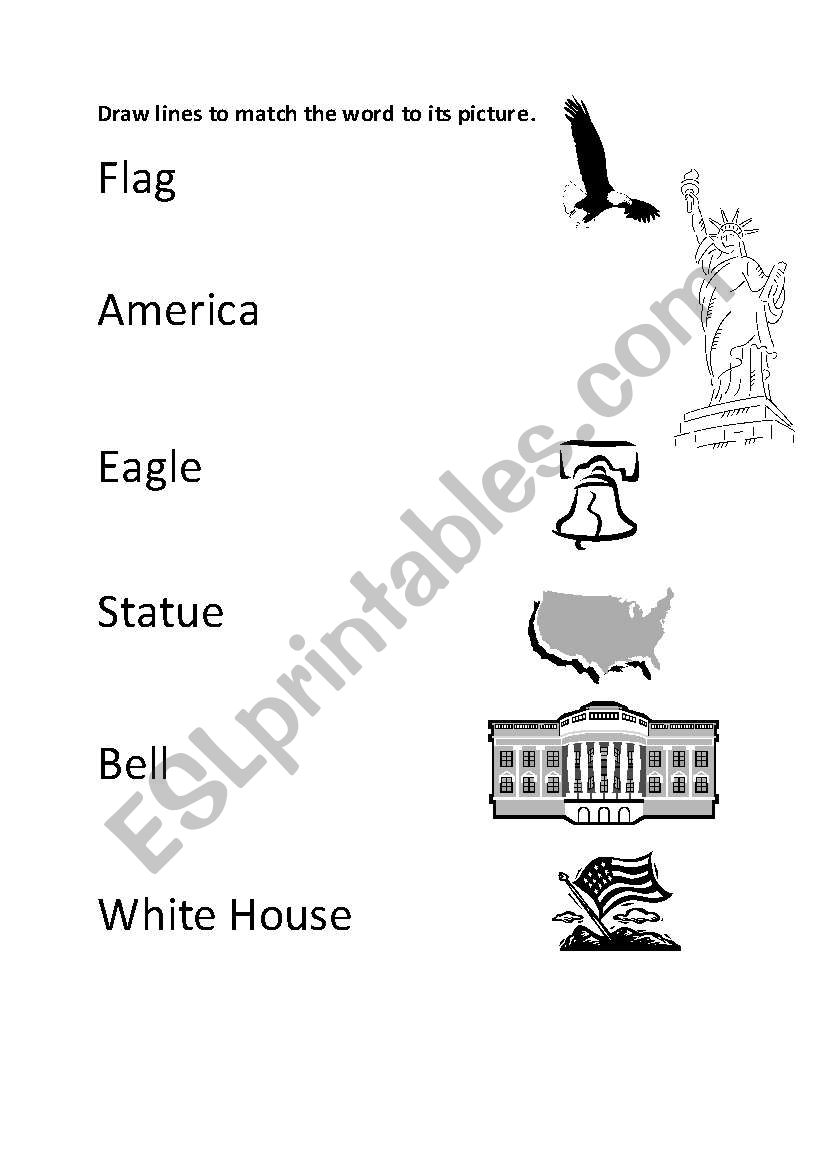 symbols of america worksheet