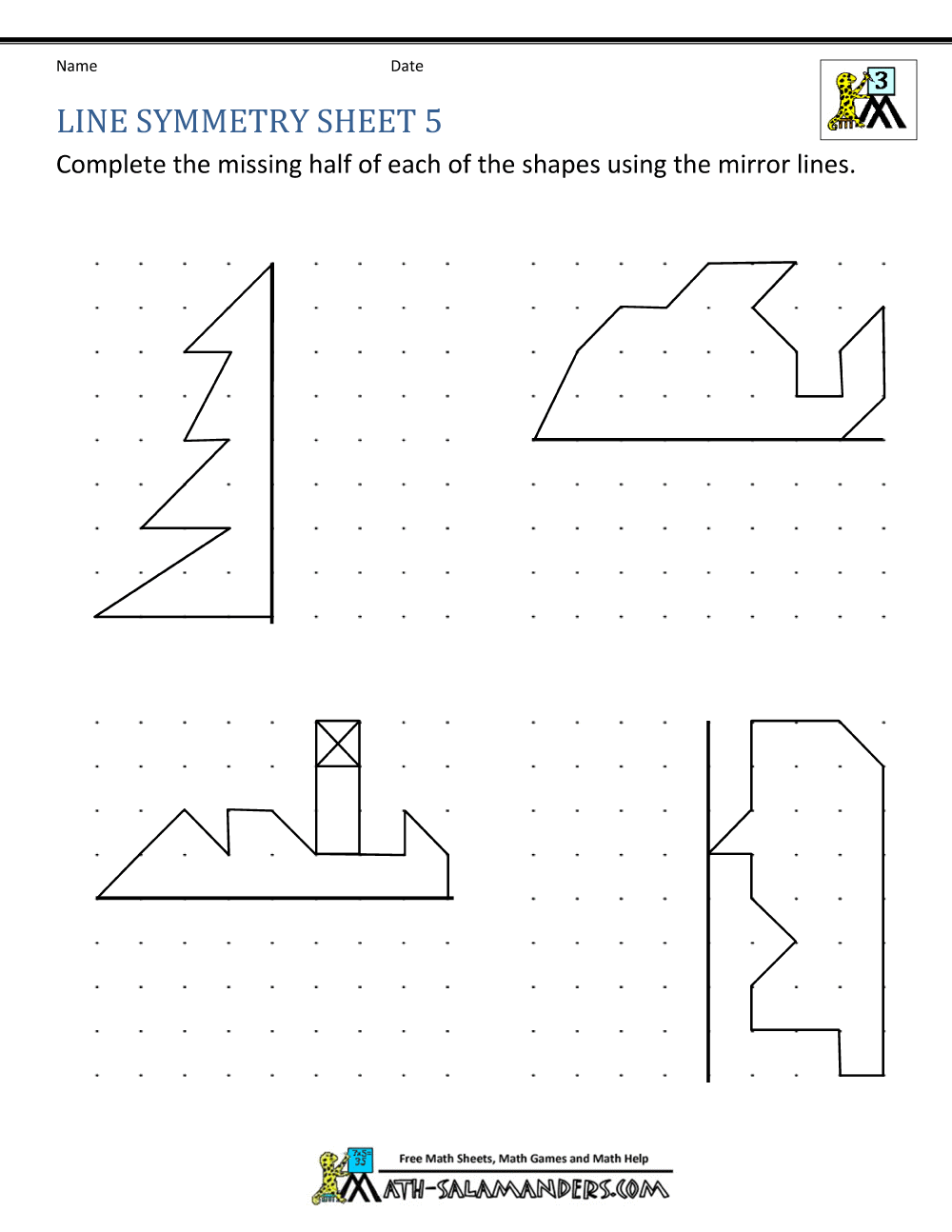 Symmetry Worksheets