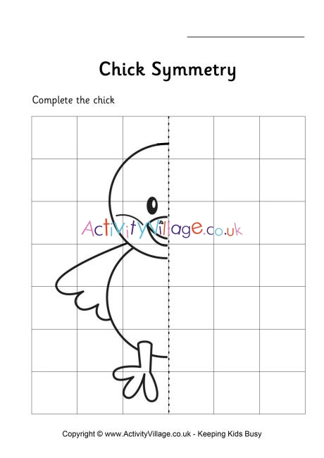 Chick Symmetry Worksheet
