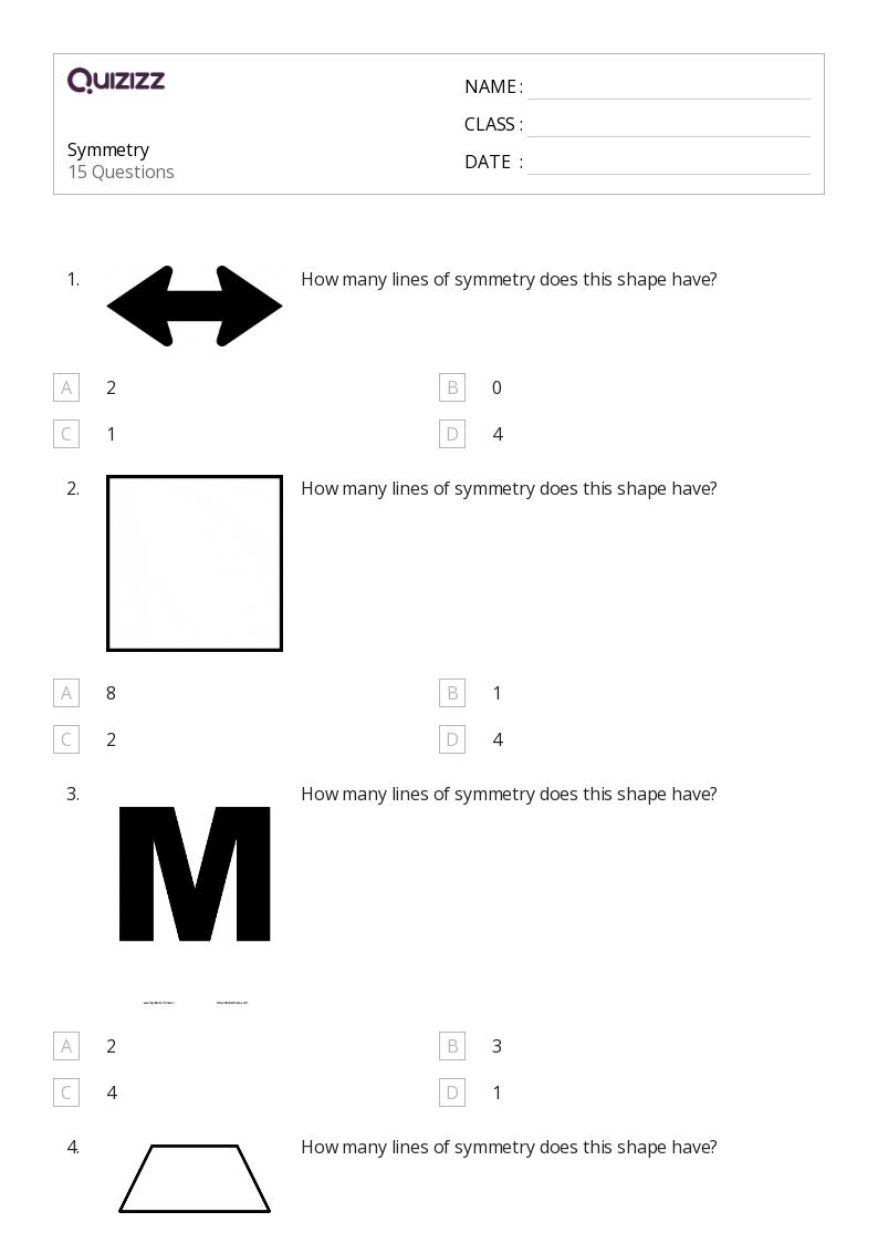 symmetry worksheet 4th grade