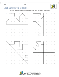 symmetry worksheet for high school