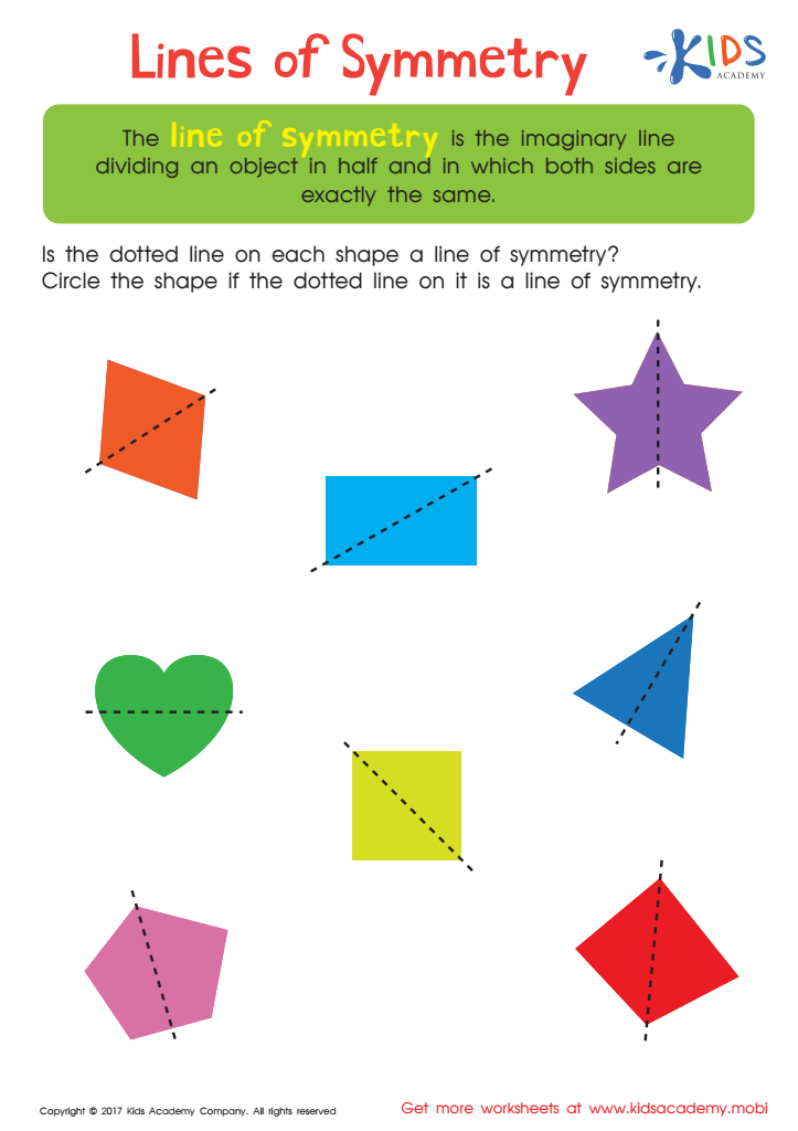 symmetry worksheet free
