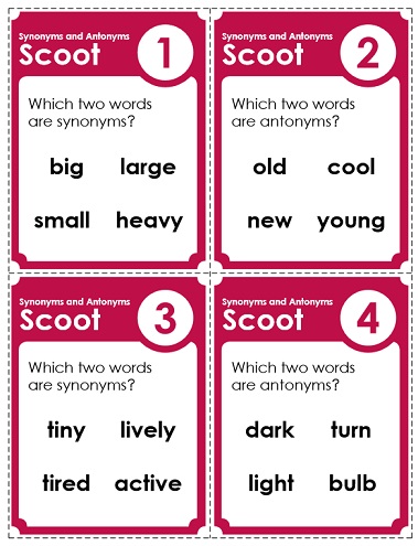 Synonyms and Antonyms Worksheets