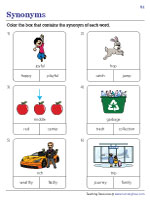 Synonyms Worksheets