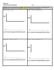 synthetic division worksheet answers