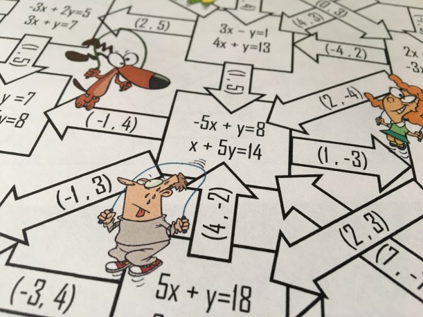 systems of equations activity worksheet