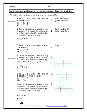 systems of equations worksheet pdf