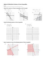 systems of linear inequalities worksheet