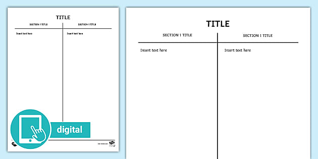Editable T-Chart Template | Planning Resources | Twinkl USA