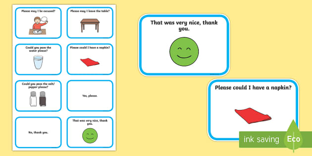 table manners for kids worksheet