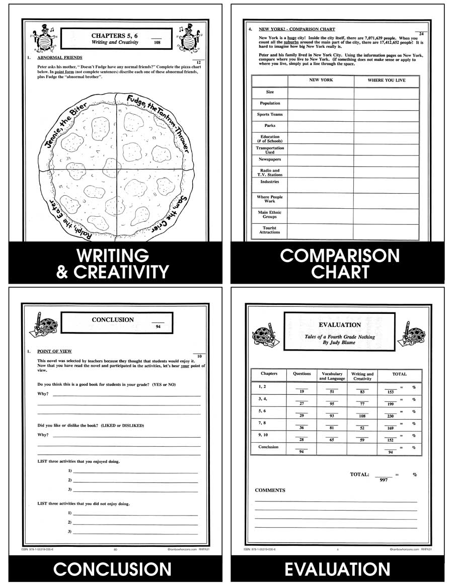 tales of a fourth grade nothing worksheet