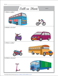 tall and short worksheet