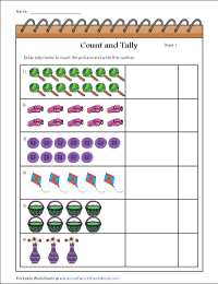 tally marks worksheet for first