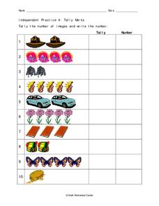 Tally Marks Worksheet for 4th - 5th Grade | Lesson Planet