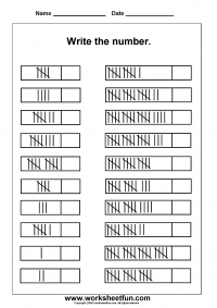 tally mark / FREE Printable Worksheets - Worksheetfun