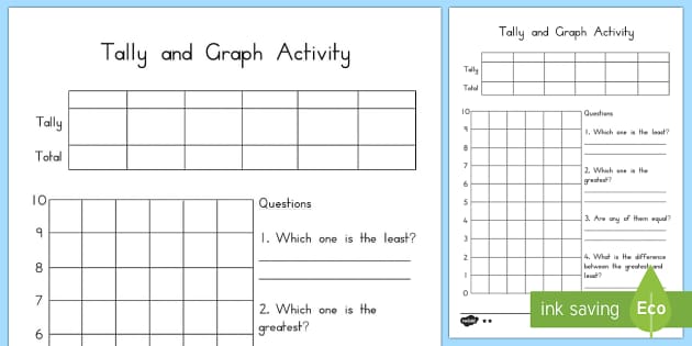 tally pictograph worksheet