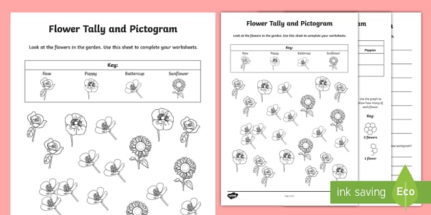 tally pictograph worksheet
