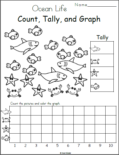 tally worksheet for kindergarten