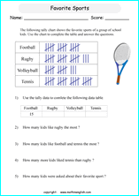 Grade 2 Tally Charts math school worksheets for primary and ...
