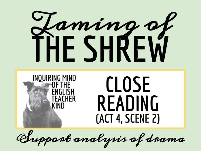 taming of the shrew worksheet
