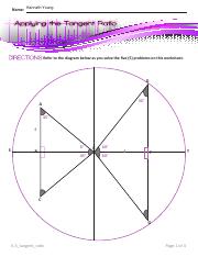 tangent ratio worksheet answers
