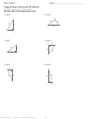 tangent ratio worksheet answers