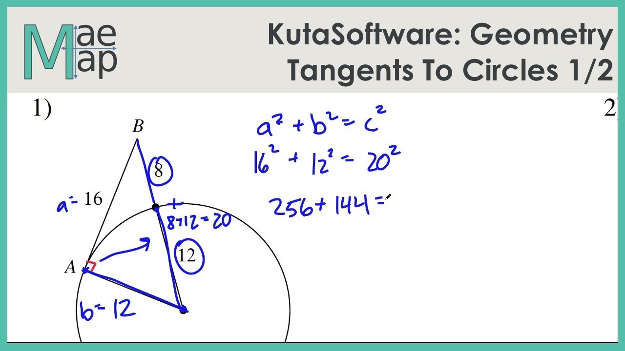 tangents to circles worksheet