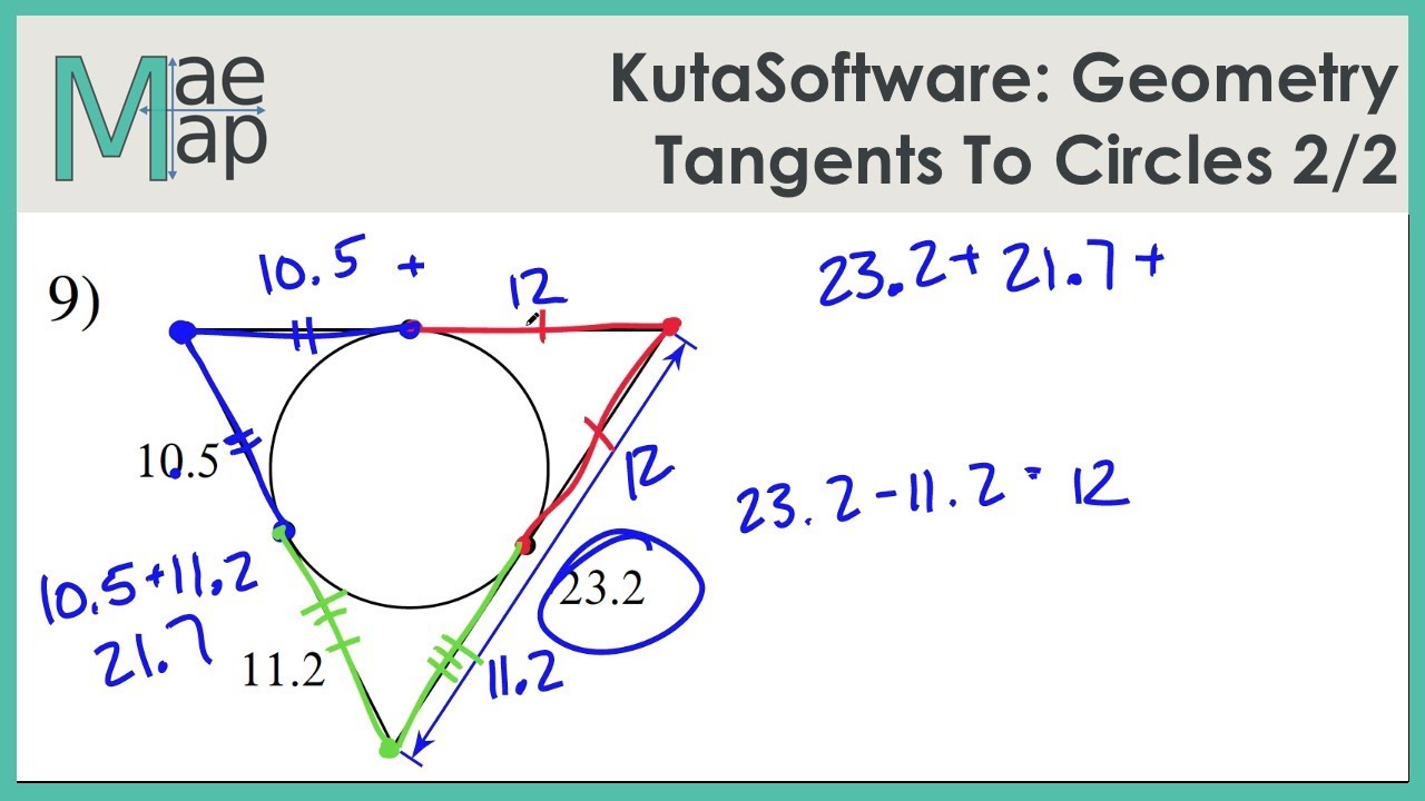 tangents to circles worksheet
