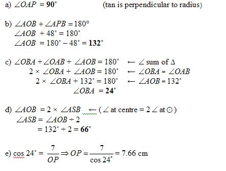 tangents to circles worksheet