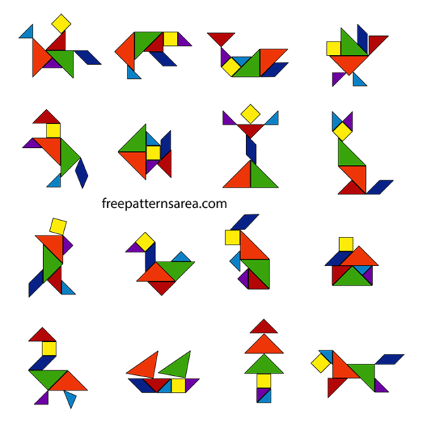 Free Printable Tangram Patterns for Creative Puzzle Making
