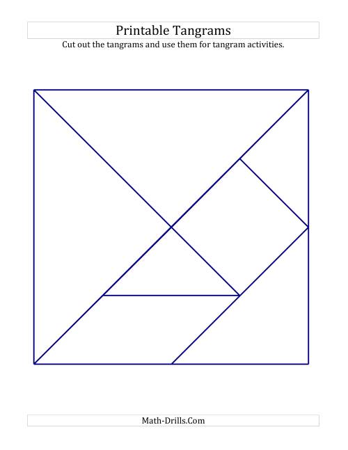 Black and White Tangrams with Thick Lines (A)