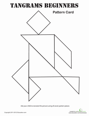 Easy Tangrams Puzzle #7 | Worksheet 