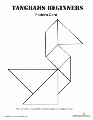 Easy Tangrams Puzzle #1 | Worksheet 