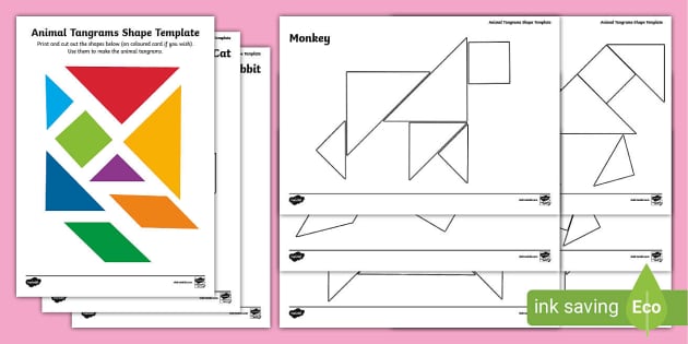 Tangram Template Puzzle Pack | Shapes | Twinkl - Twinkl