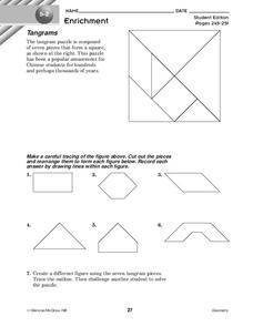 Tangrams Worksheet for 10th Grade | Lesson Planet