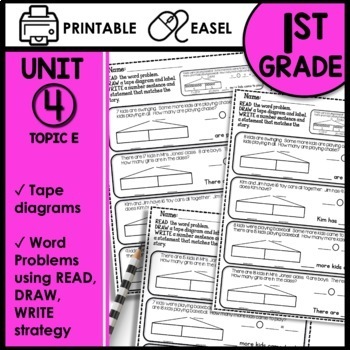 Addition and Subtraction Word Problems and Tape Diagrams - We Are ...