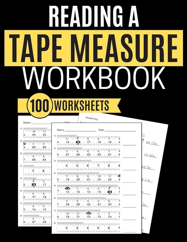 Reading a Tape Measure Workbook 100 Worksheets: Learning, Kitty ...