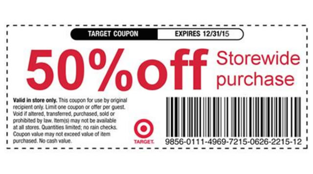 target printable coupons 10 off 50