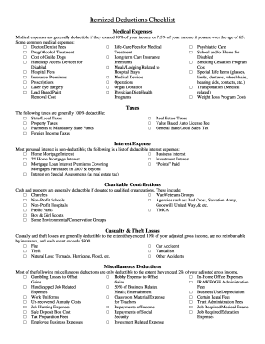 Itemized Deductions Examples: Editable template | airSlate SignNow