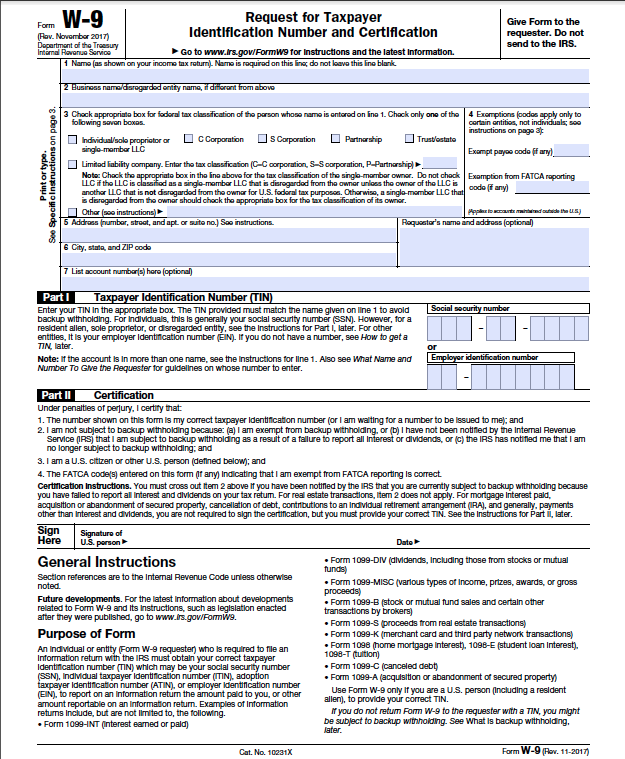 What do Tax Exemption and W9 forms look like? - GroupRaise.com