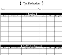 Tax Deduction | Excel Templates