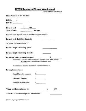 tax payment report worksheet
