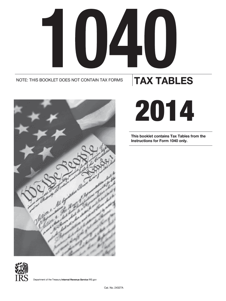 2014 Form IRS 1040 Tax Table Fill Online, Printable, Fillable ...