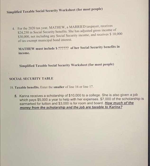 Calculating Taxes on Social Security Benefits | Kiplinger - Worksheets ...