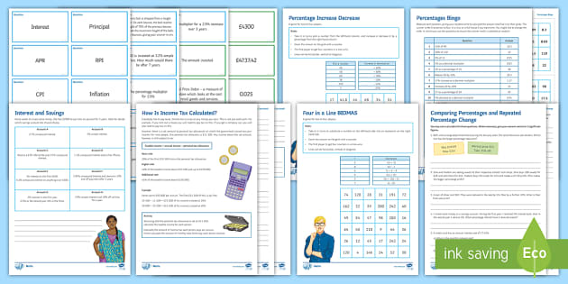 Interest, Tax and Mortgages Worksheets (teacher made)