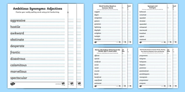 Year 6 Handwriting Practice - Term 1 to 3 (teacher made)