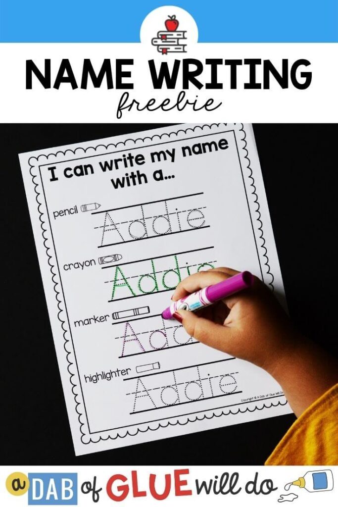 teach your child to write their name worksheet