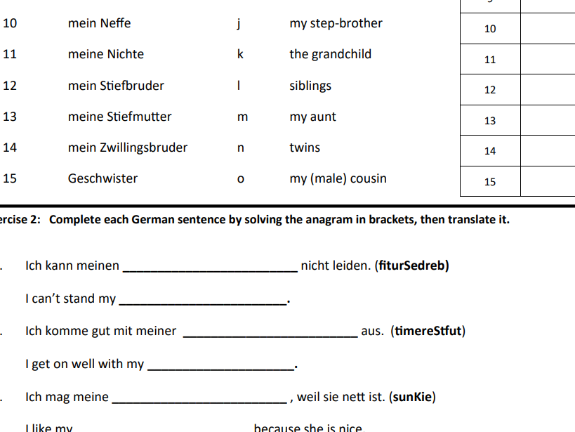 teacher answer keys and the worksheet